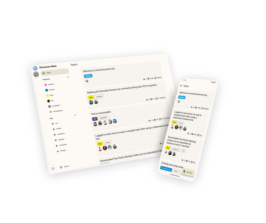 screenshot of the app